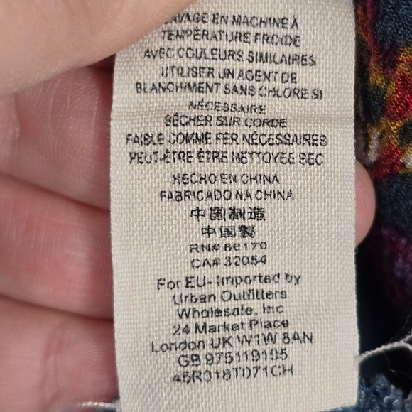 Free People Top Small Blue Flower Swing Tunic Keyhole Oversized Boho Beach Dress - Picture 8 of 14